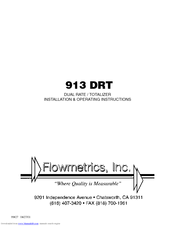 Flowmetrics 913 DRT Installation & Operating Instructions Manual