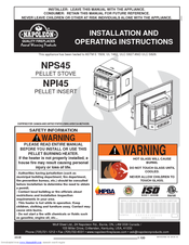 Napoleon NPI45 Installation And Operating Instructions Manual