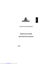 Respironics 920M Instruction And Service Manual
