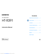Onkyo HT-R391 Instruction Manual