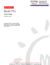Keithley 7701 User Manual