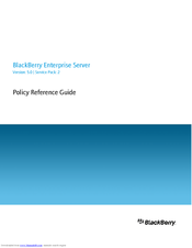 Blackberry Enterprise Server 5.0 sp2 User Manual