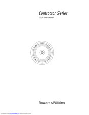 Bowers & Wilkins CCM20 Owner's Manual