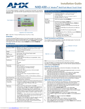AMX NXD-430 Installation Manual