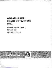 Hallicrafters SX-133 Operating And Service Instructions