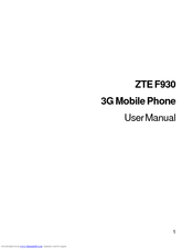 ZTE F930 User Manual