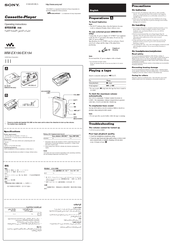 Sony WM-EX196 Operating Instructions