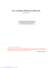 Acer TravelMate 290 Series Service Manual