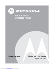 Motorola ME7258 Series User Manual