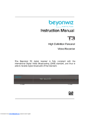 Beyonwiz T3 Instruction Manual