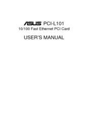 Asus PCI-L101 User Manual