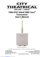 City Theatrical 7400-5707 SHoW DMX Vero User Manual