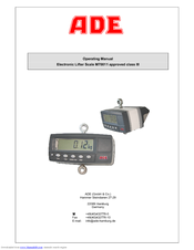 ADE M70011 Operating Manual
