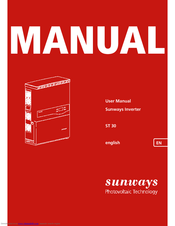 Sunways ST 30 User Manual