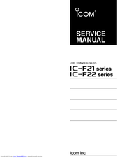 Icom IC-F22 Service Manual