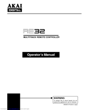 Akai RE32 Operator's Manual