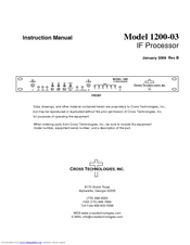 Cross Technologies 1200-03 Instruction Manual