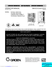 Groen CC10-G C/2-20G Operator's Manual