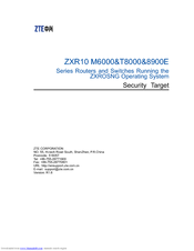 Zte ZXR10 8900E series Manual