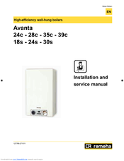 Remeha Avanta Plus 28c Installation And Service Manual