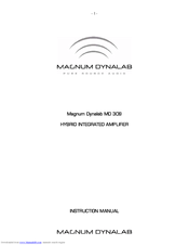 Magnum MD 309 Nstruction Manual