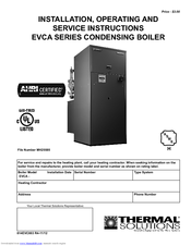 Thermal Solutions EVCA SERIES Installation, Operating And Service Instructions