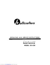 Hallicrafters SX-62BU Operating And Service Instructions