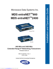 MDS entraNET 900 Installation And Operation Manual