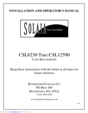 Solaia CSL6230 Installation And Operator's Manual