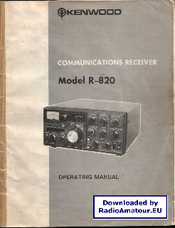 Kenwood R-820 Operating Manual