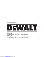 DeWalt DCF880-XE Instruction Manual