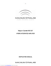 Magnum MD 307 Instruction Manual