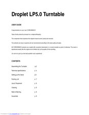 Consonance Droplet LP5.0 User Manual