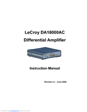 LeCroy DA18000AC Instruction Manual