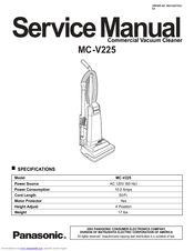 Panasonic MCV225 - COMMERCIAL VACUUM Service Manual