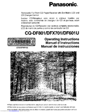 Panasonic CQDF601U - AUTO RADIO/CD DECK Operating Instructions Manual