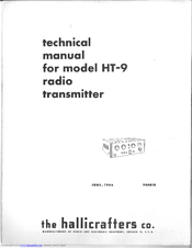 Hallicrafters HT-9 Technical Manual