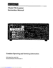 Keithley 706 Instruction Manual