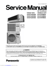 Panasonic CS-E10JD3EA Service Manual