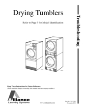 Alliance Laundry Systems Drying Tumblers none Troubleshooting Manual