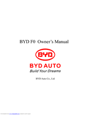 BYD F0 Owner's Manual