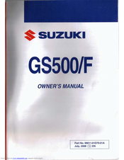 Suzuki Gs500 F Manuals Manualslib