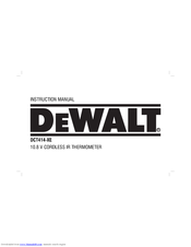 DeWalt DCT414-XE Instruction Manual