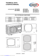 Argo AE100SCL3 Technical Data & Service Manual