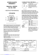 Citizen CAL. C420 Instruction Manual