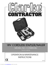Clarke CONSN18LI Operation & Maintenance Instructions Manual