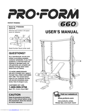 Pro-Form 660 User Manual