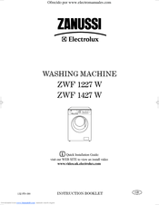 Electrolux ZWF 1227 W Instruction Booklet