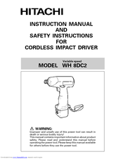 Hitachi WH 8DC2 Instruction Manual
