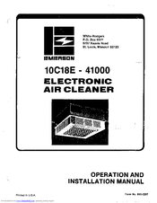 Emerson 10C18E-41000 Operation And Installation Manual